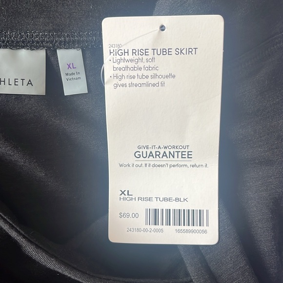 Athleta High Rise Tube Pencil Skirt Soft Stretch size XL NWT black - Picture 4 of 11